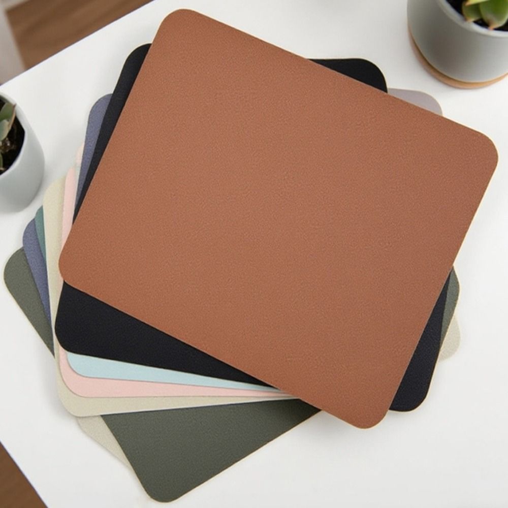 Leatherwork Table - Durable Leather Mouse Pad Wear Resistant