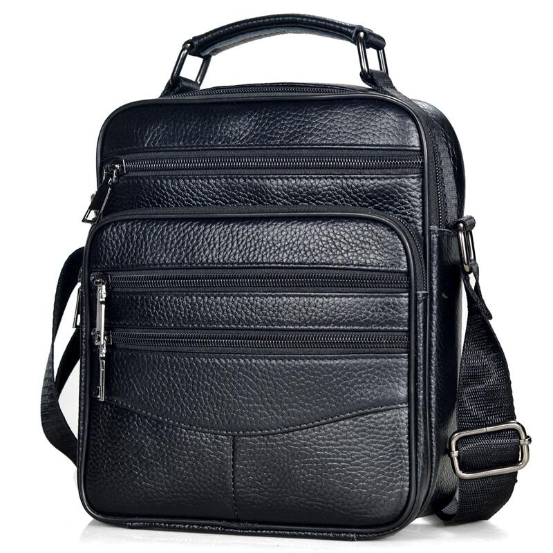 Leather Work Handbag - Men Genuine Leather Handbags Male High