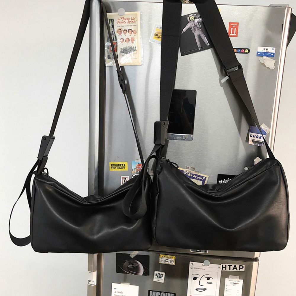 Leather Work Handbag - Retro Style PU Leather Men Shoulder