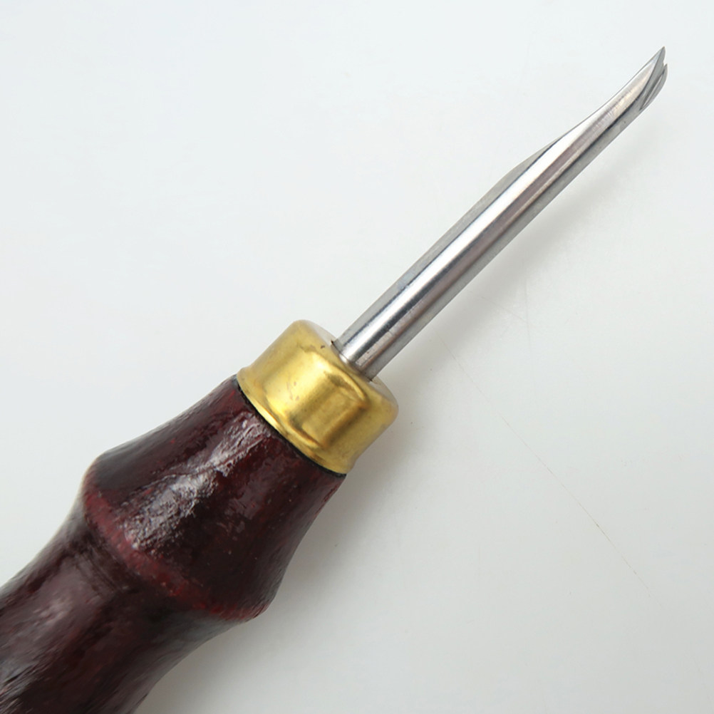 Leatherwork For Beginners - Beveler 1.2mm with Natural Wood Handle