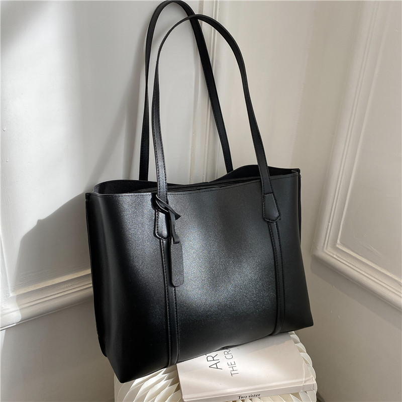 Classic Black Faux Leather Tot - Leather Work Handbag review and price