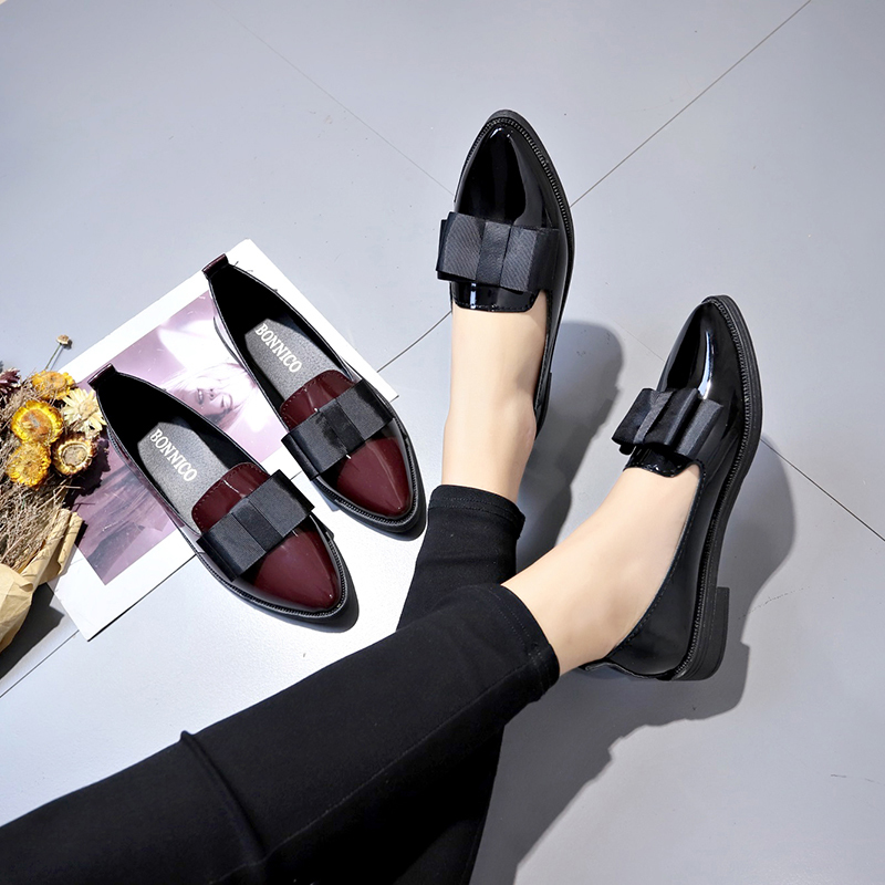 Black/ Wine Red Patent Leather - Leather Work Dress review and price