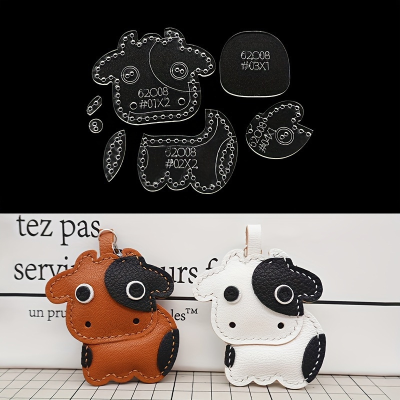 7pcs/set Cute Cartoon Cow Acry - Leatherworking Equipment review and price