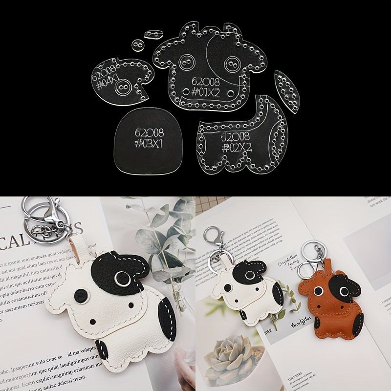 7pcs/set Cute Cartoon Cow Acry - Leatherworking Equipment review and price