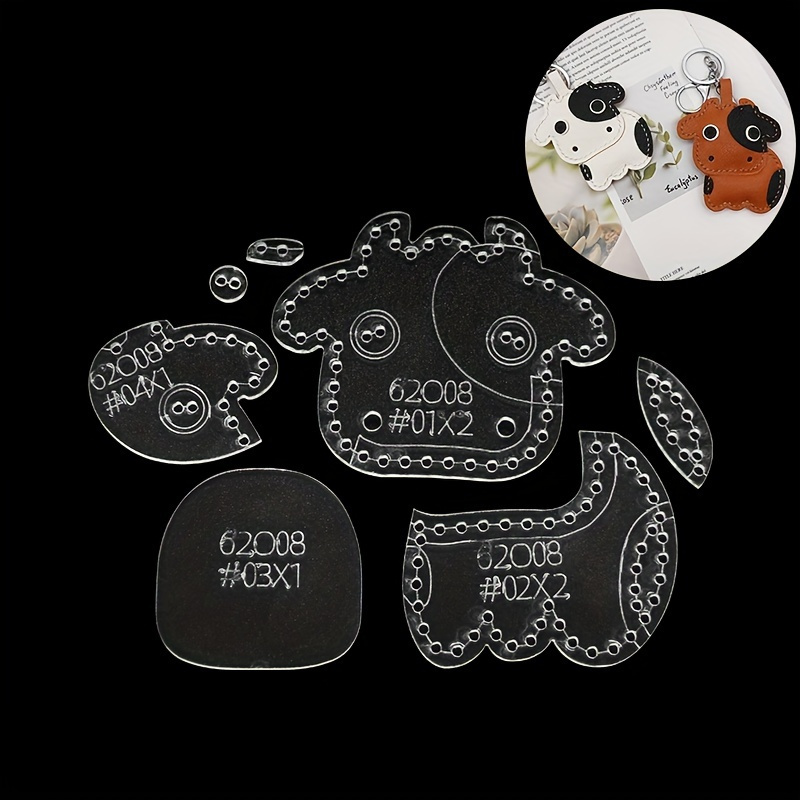 7pcs/set Cute Cartoon Cow Acry - Leatherworking Equipment review and price