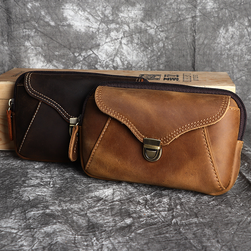 Men's leather waist bag, men's - Leatherwork Designs review and price