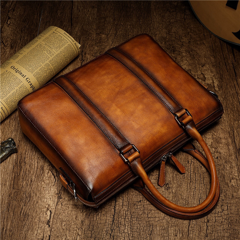 YETTIES Business Top Grain Lea - Leather Work Handbag review and price