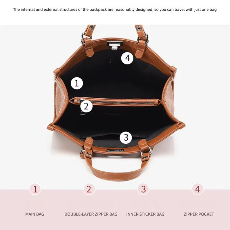 Women Large Capacity Tote Bag  - Leather Work Handbag review and price