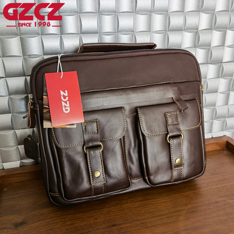 GZCZ Men's Handbag Leisure Bus - Leather Work Handbag review and price