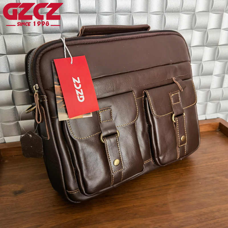 GZCZ Men's Handbag Leisure Bus - Leather Work Handbag review and price