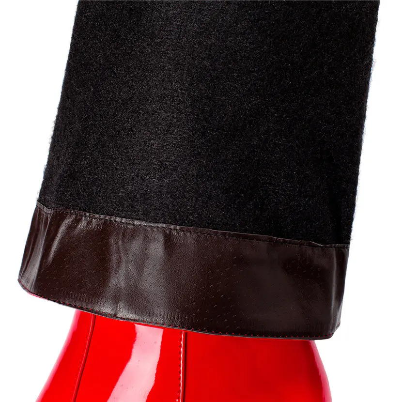 Red White Patent Leather Women - Leather Work Dress review and price