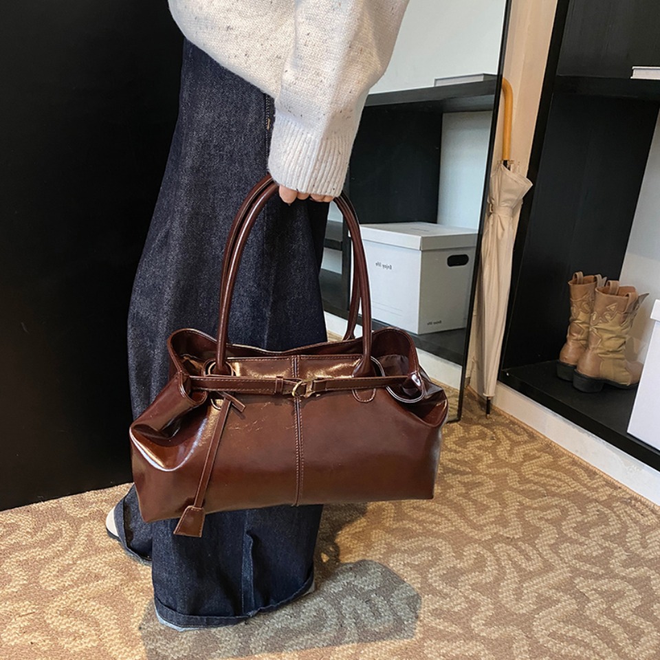 Winter Oil PU Leather Hobo Han - Leather Work Handbag review and price