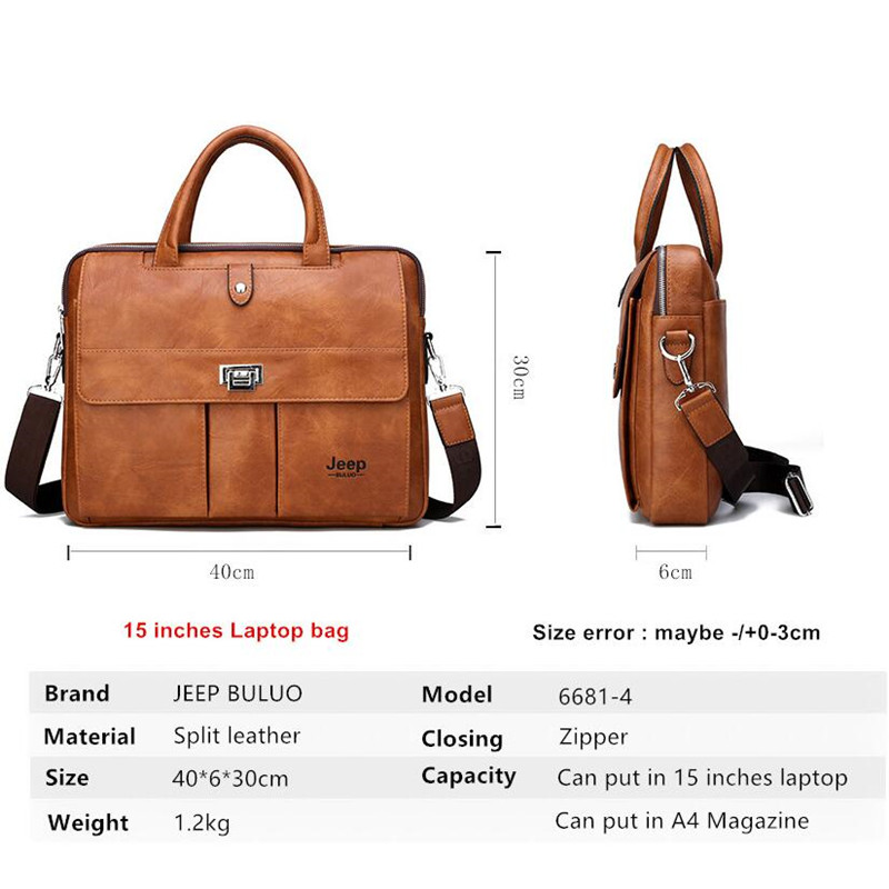 Jeep Buluo Men's Leather Brief - Leather Work Handbag review and price