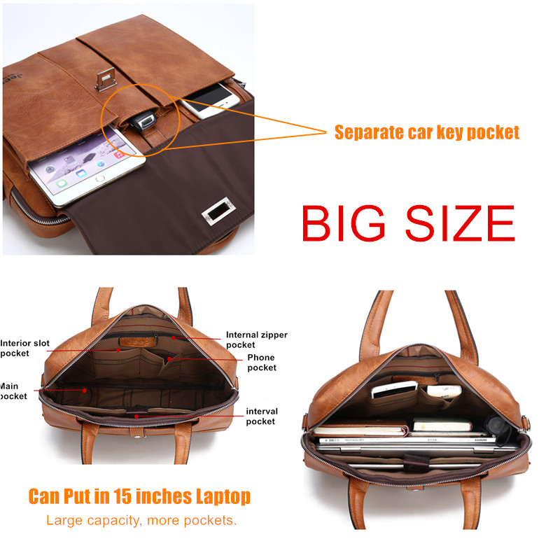 Jeep Buluo Men's Leather Brief - Leather Work Handbag review and price