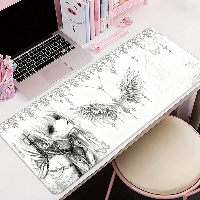 Leather Mousepad Black White A - Leatherwork Table review and price