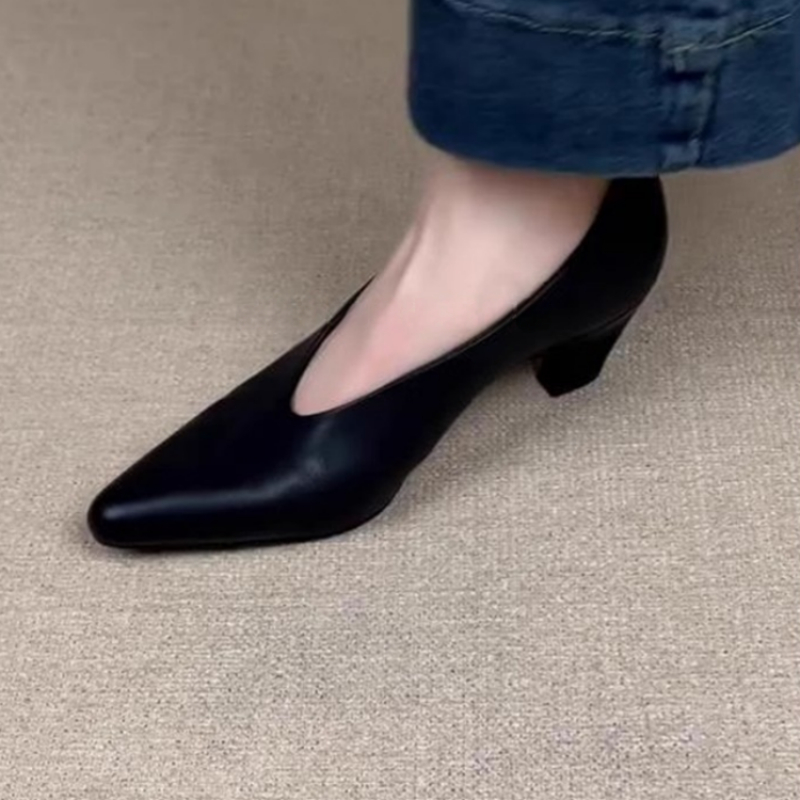 2025 New Women's Pointed Toe C - Leather Work Dress review and price