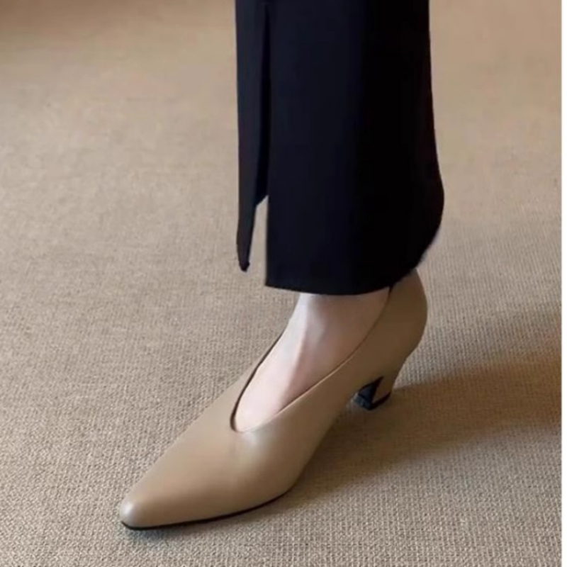 2025 New Women's Pointed Toe C - Leather Work Dress review and price